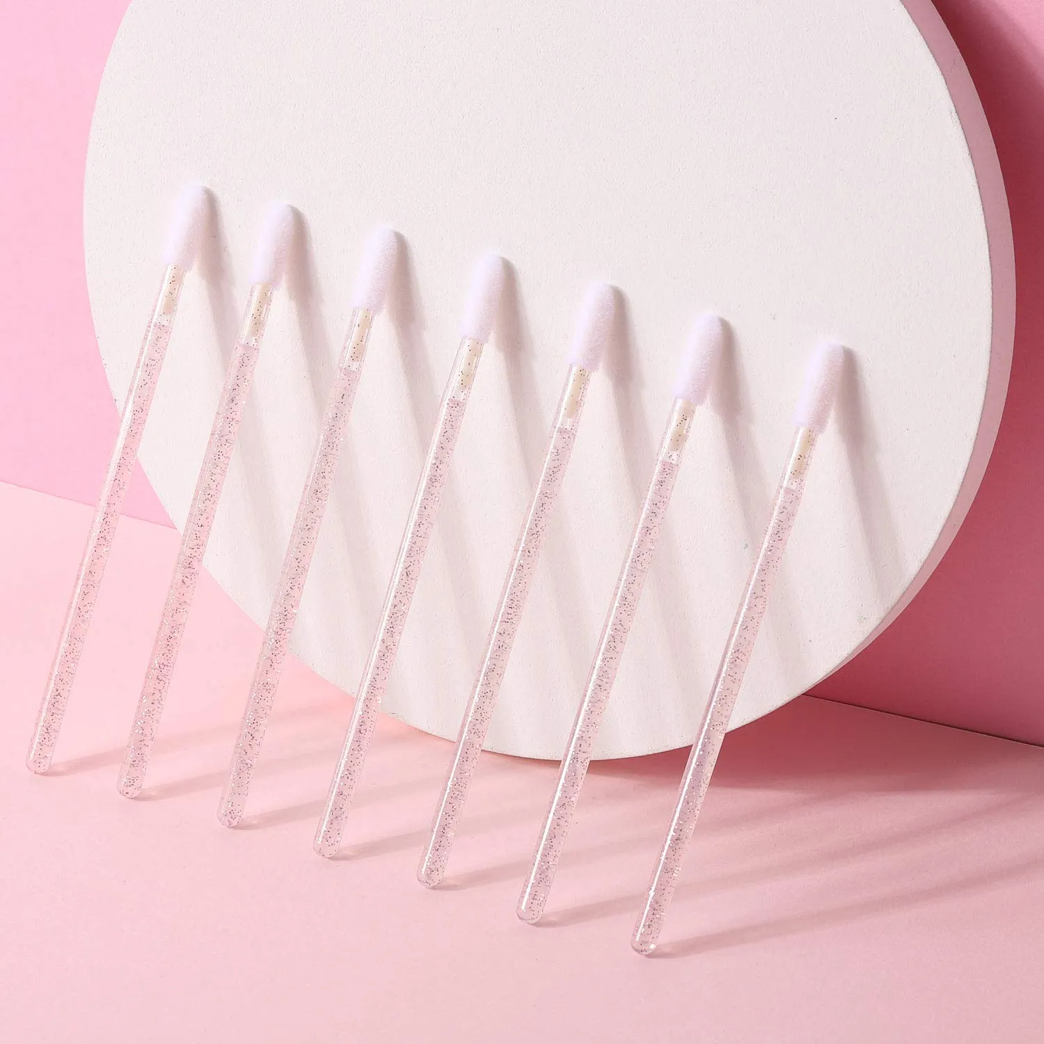 100 Disposable Lip Brushes, Lipstick Applicator, Lip Gloss Wands Pink Tbestmax 1Pink
