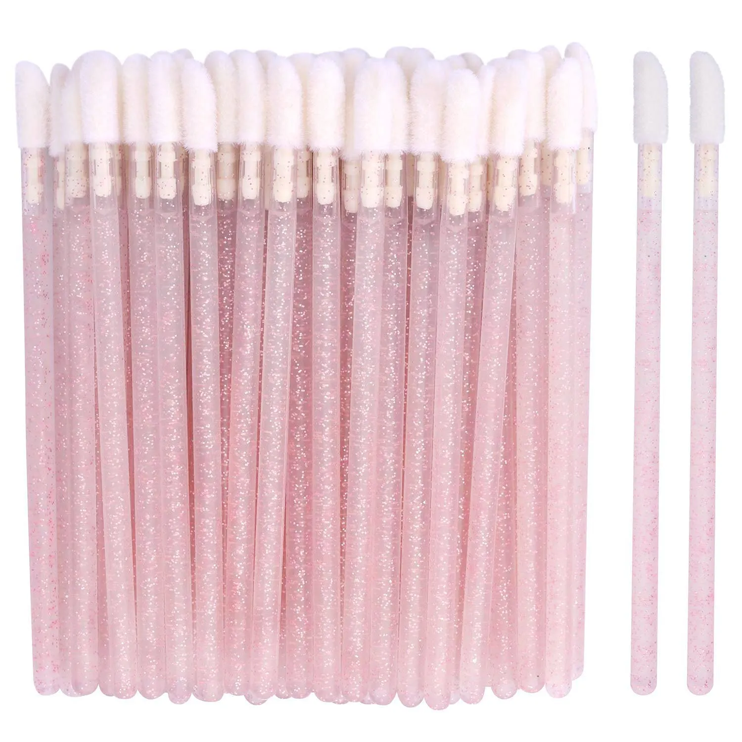 100 Disposable Lip Brushes, Lipstick Applicator, Lip Gloss Wands Pink Tbestmax 1Pink