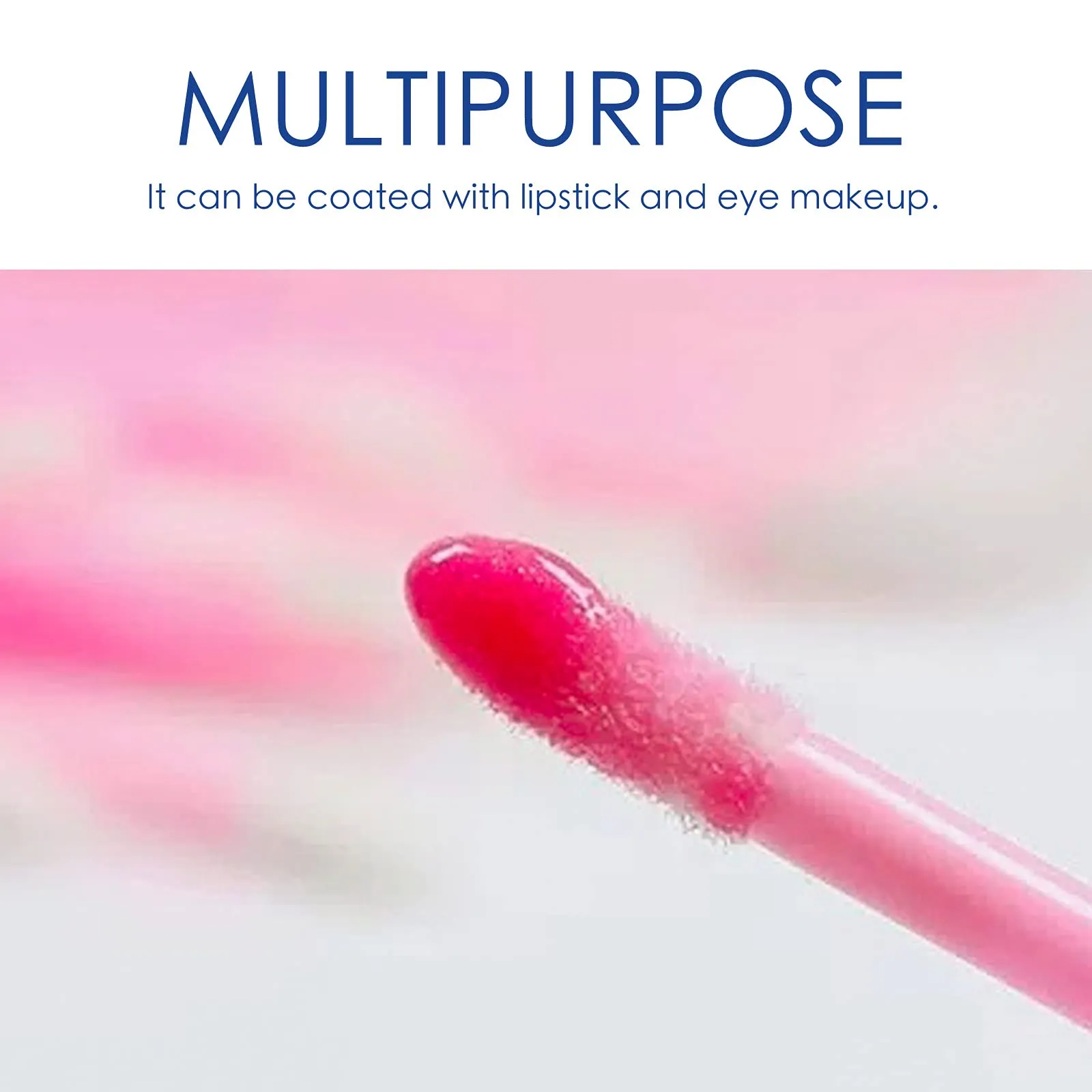 100 Pcs Lip Brushes, Disposable Lipstick Brush, Lip Gloss Concealer Applicators, Lipgloss Wands for Makeup (Pink)