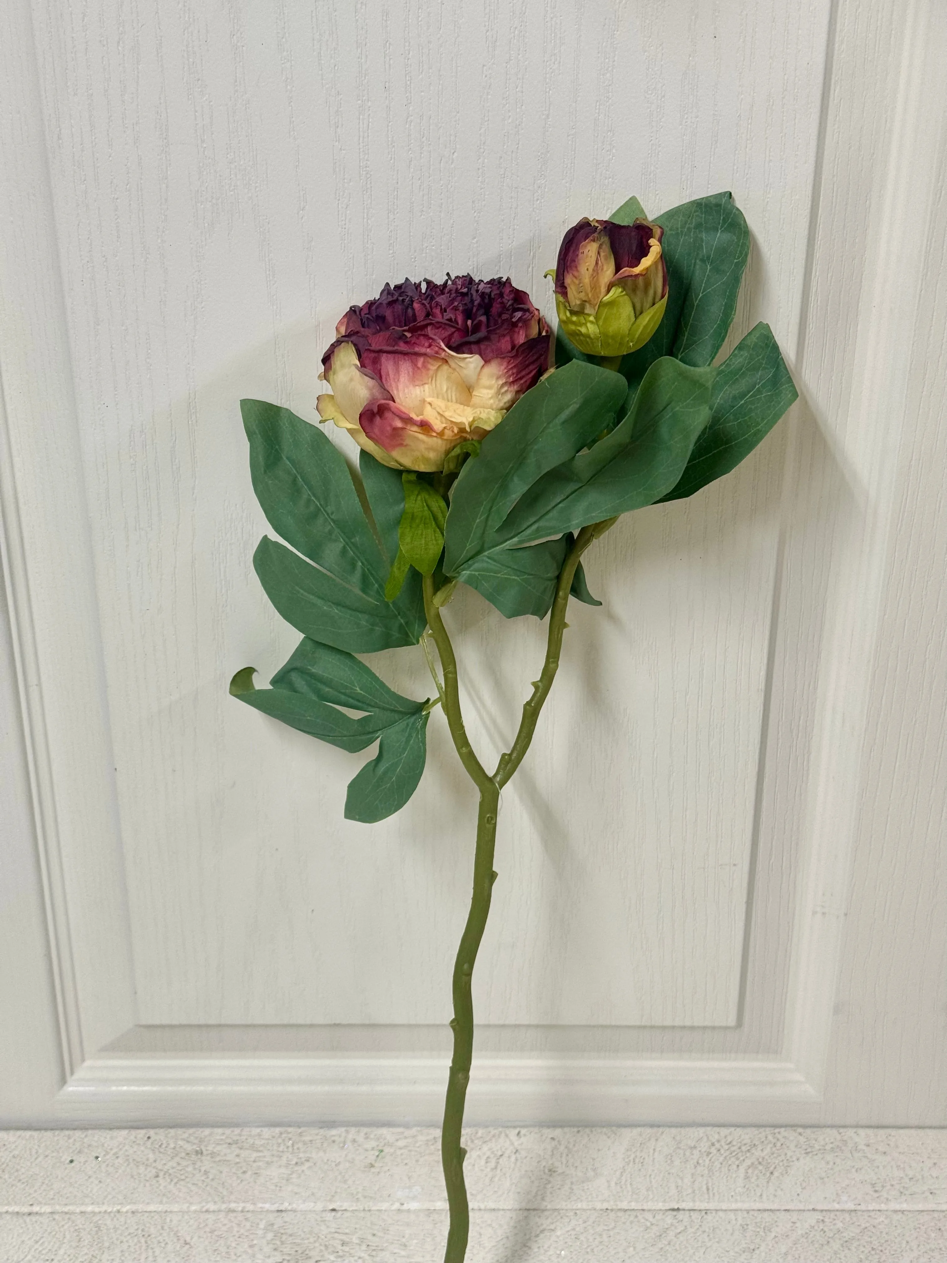 19 Inch Magenta Peony Spray