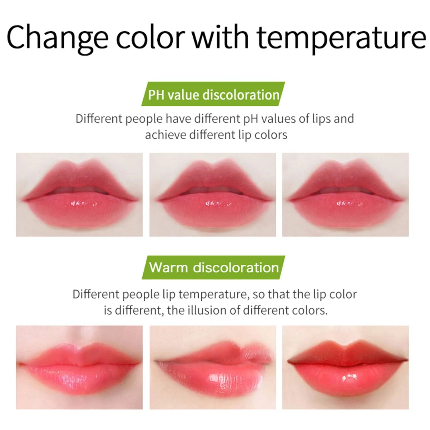 2 Packs Aloe Vera Lipstick , Kaynest Lips Moisturizer Long Lasting Nutritious Lip Balm Magic Temperature Color Change Lip Gloss (Set-A) Set-A