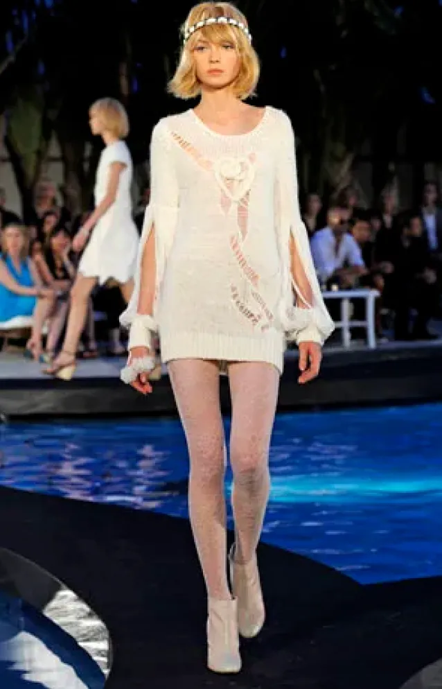 2009 Cruise Cream Silk Crochet Preowned Jumper