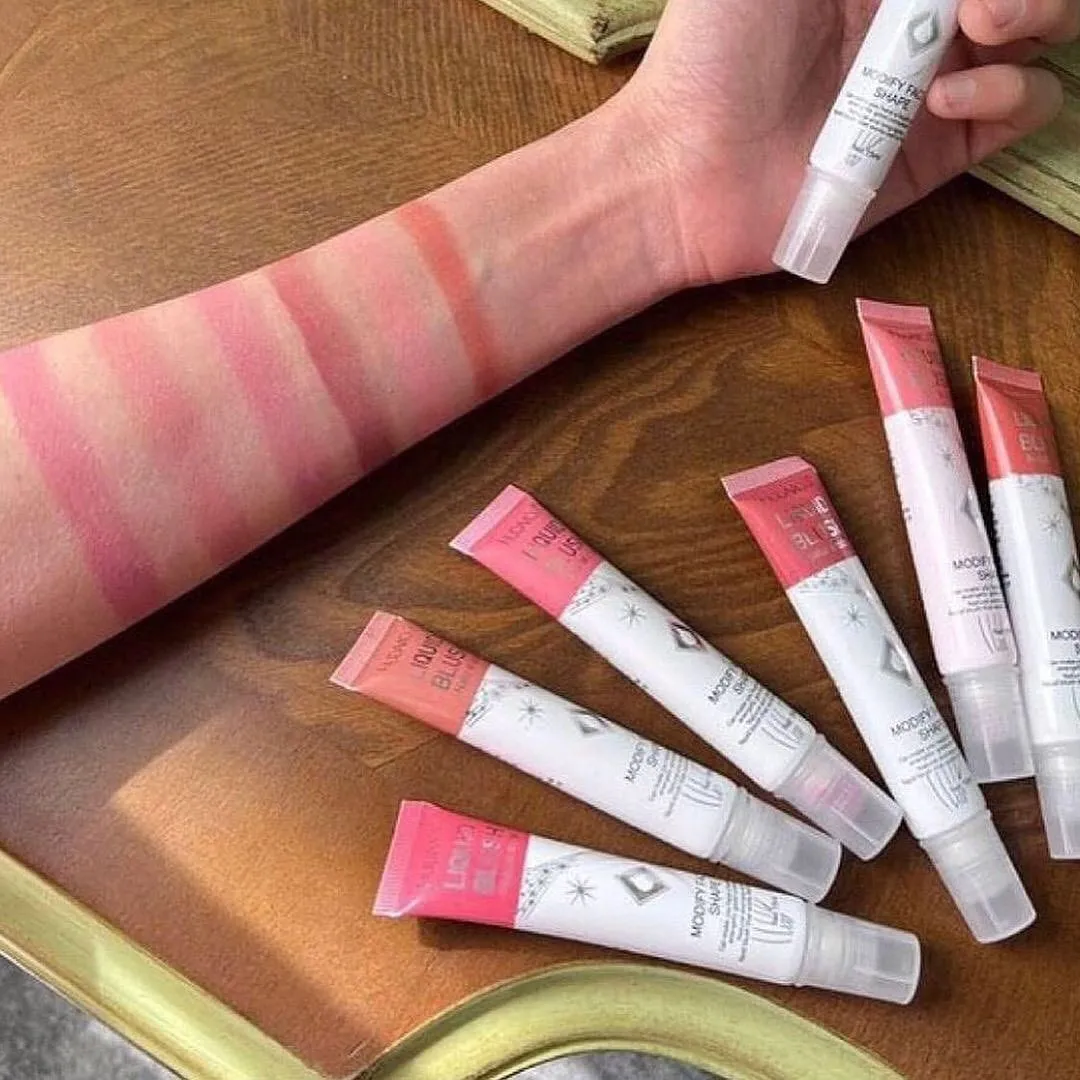 6pcs Creamy Matte Liquid Blush Highly Pigmented Waterproof Long-lasting Liquid Blush
