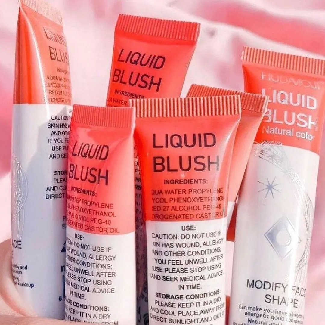 6pcs Creamy Matte Liquid Blush Highly Pigmented Waterproof Long-lasting Liquid Blush