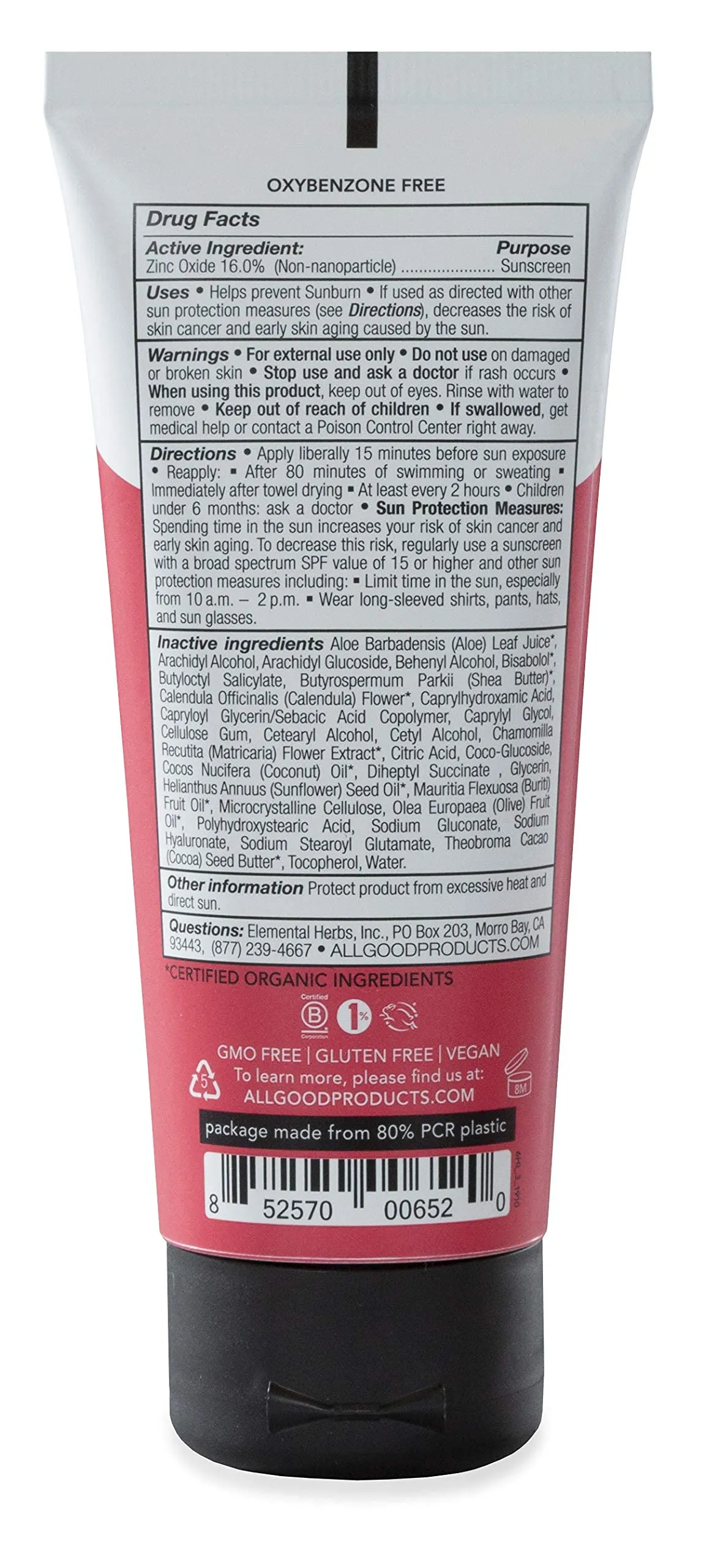All Good Baby & Kids Sunscreen Lotion for Face & Body - UVA/UVB Broad Spectrum, SPF 30, Zinc Oxide, Coral Reef Friendly, Water Resistant - Zinc, Shea Butter, Coconut Oil, Aloe (3 oz) 3 Fl Oz (Pack of 1)