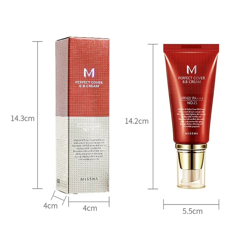 Best Korea Cosmetics MISSHA M Perfect Cover BB Cream 50ml SPF42 PA   