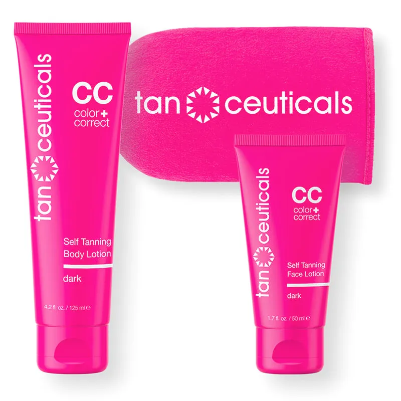 Body   Face CC Self Tanning Kit, Dark