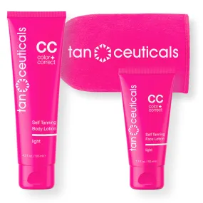 Body   Face CC Self Tanning Kit, Light
