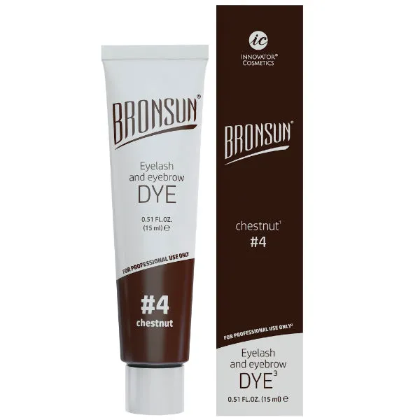 Bronsun Hybrid Lash & Brow Gel Dye - Original Formula - Chestnut #4 - 15 ml