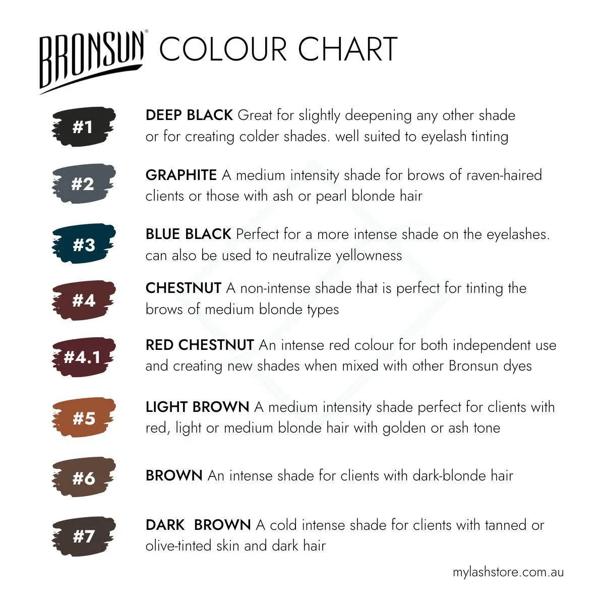 Bronsun Lash & Brow Gel Dye - #3 Blue Black