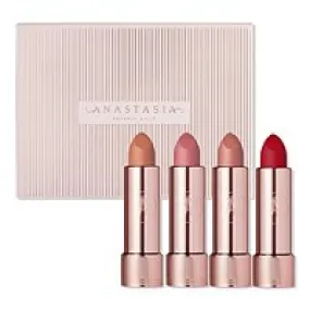 Deluxe Matte Lipstick Set - Peachy Nude, Hush Rose, Blush Brown, Roy