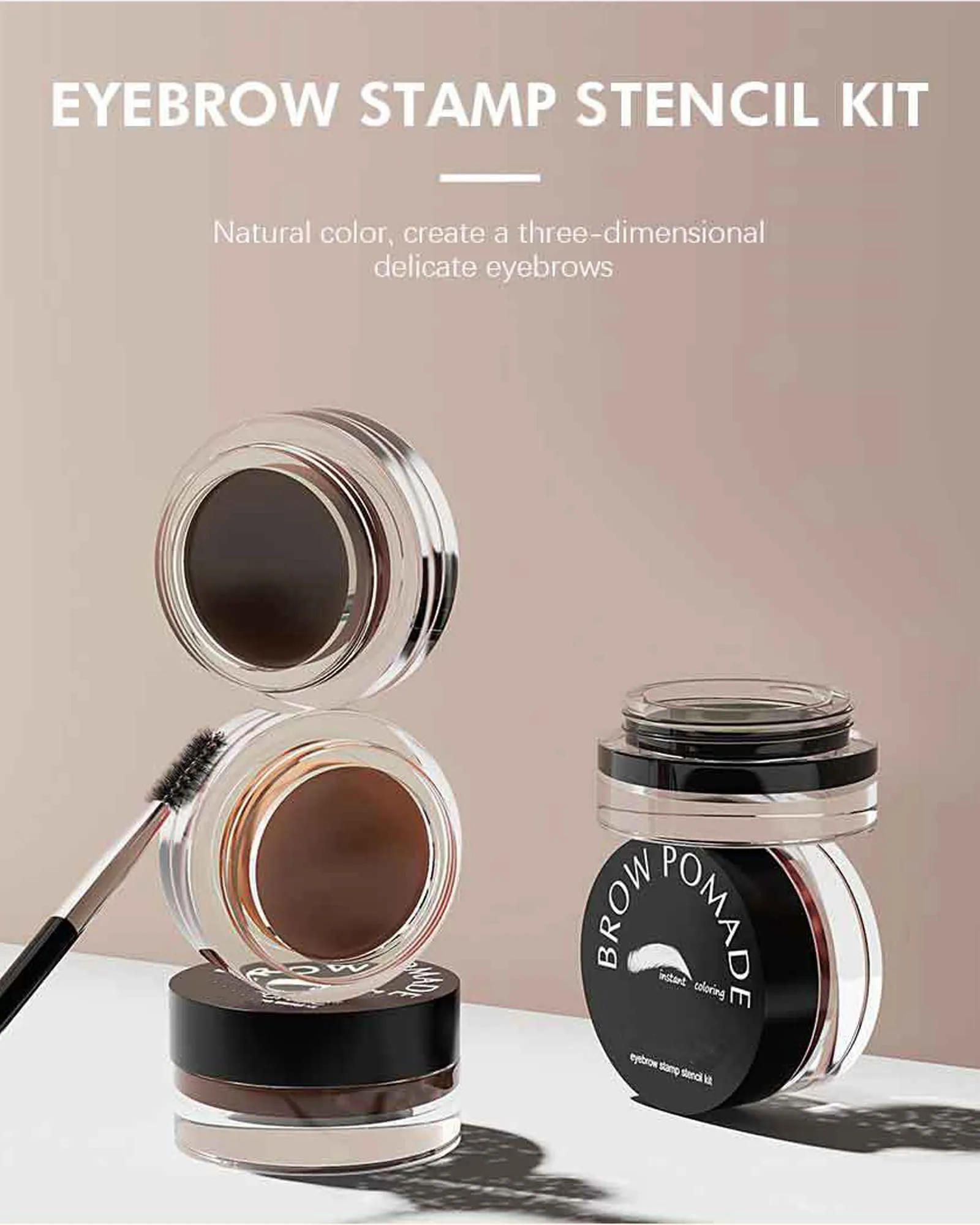 Eyebrow Makeup Kit- 16in1 Waterproof Brow Cream Gel & Eyebrow Seting Wax with Brow Tool,Brow Filler Brow Pomade Set, Eye Makeup for Women Girl-02 Red Brown