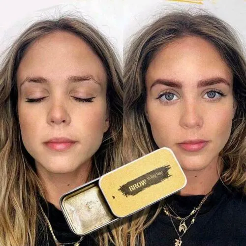 Eyebrow Shaping Soap Long Lasting Eye Brow Makeup Styling Gel Wax with Brush