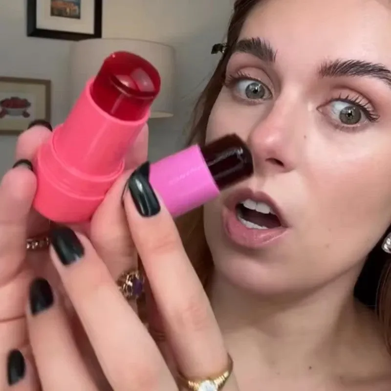 GlowPop Blush Stick 3-in-1: Vibrant Radiance