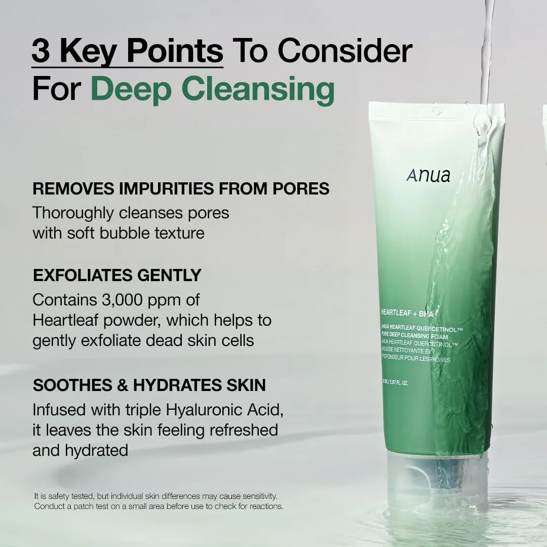 Heartleaf Quercetinol Pore Deep Cleansing Foam Facial Cleanser (150Ml/5.07 Fl.Oz.)