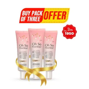 Hemani Pack Of 3 Oh So Flawless Bb Cream - Light