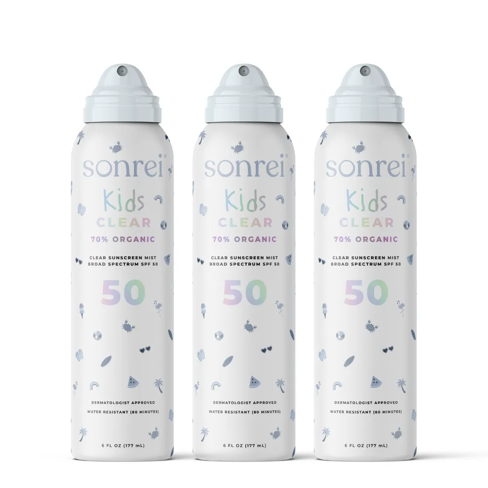Kids Clear™ Organic SPF 50 Clear Sunscreen Mist 3-Pack Bundle