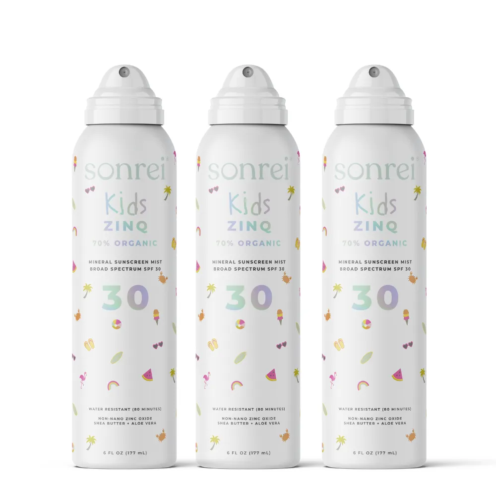 Kids Zinq™ Organic SPF 30 Mineral Mist Sunscreen 3-Pack Bundle