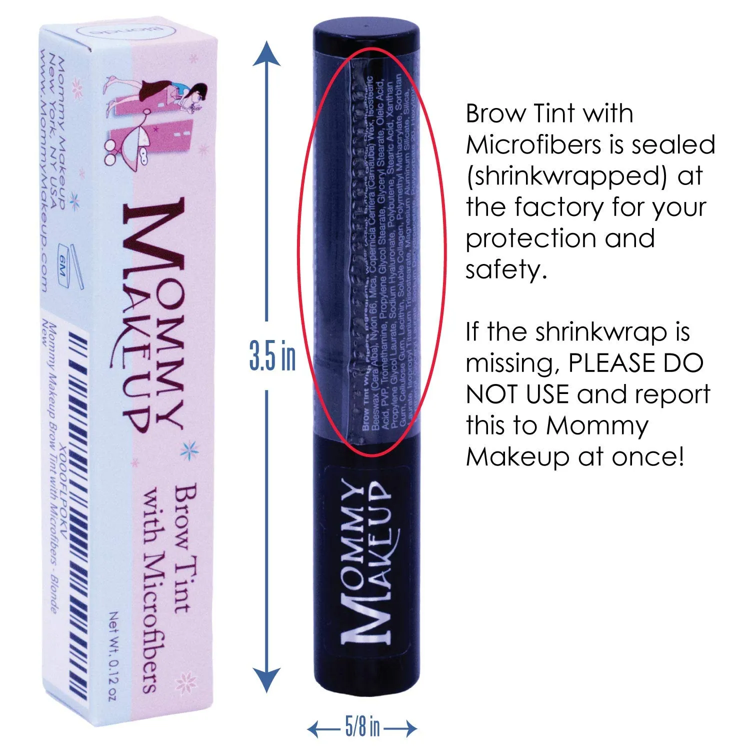 Mommy Makeup Brow Tint with Microfibers. Eyebrow Makeup - Long Lasting Eyebrow Gel. Clump-Free, Paraben-free, Talc-free, Made in USA. PETA Certified No Animal Testing - Fawn