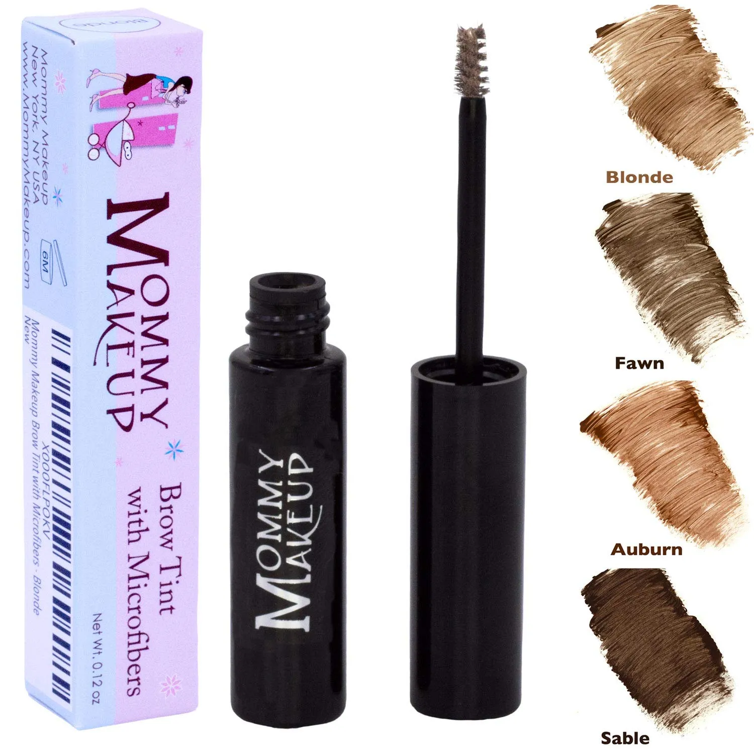Mommy Makeup Brow Tint with Microfibers. Eyebrow Makeup - Long Lasting Eyebrow Gel. Clump-Free, Paraben-free, Talc-free, Made in USA. PETA Certified No Animal Testing - Fawn
