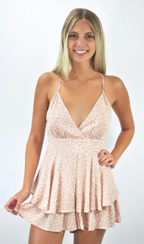 Natural Light Flounce Romper