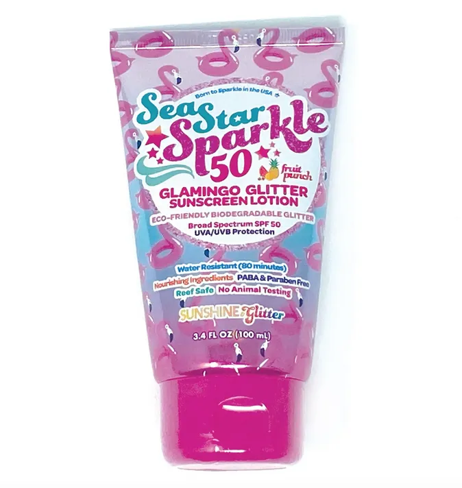 Pink Glamingo Seastar Sparkle SPF 50 Sunscreen