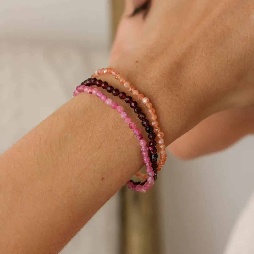 Pink Tourmaline Stone Bracelet