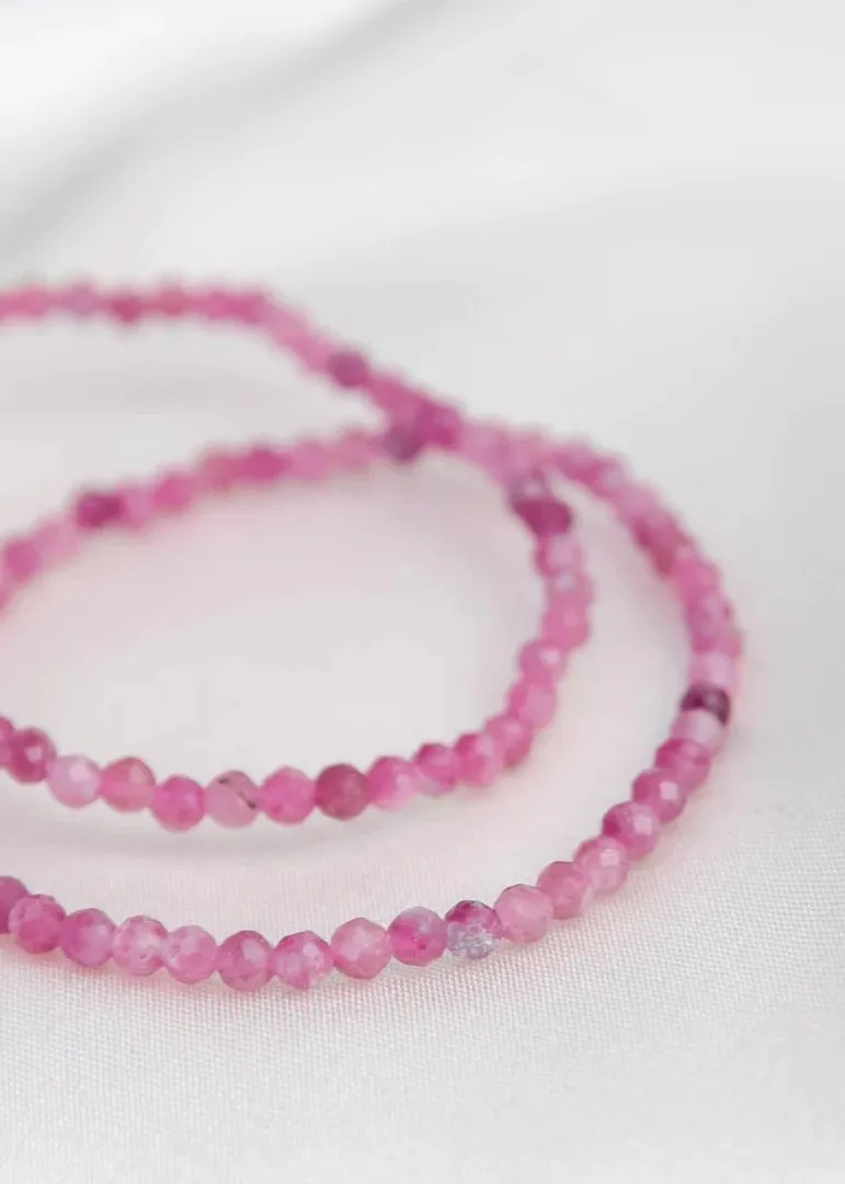 Pink Tourmaline Stone Bracelet