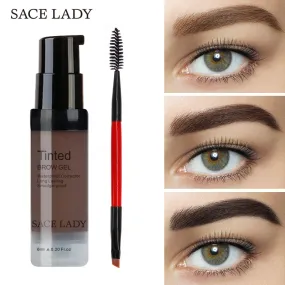 SACE LADY Eyebrow Gel Tint 6 Colors Makeup Pomade Brush Kit Brown Henna Eye Brow Cream Make Up Paint Set Enhancer Wax Cosmetic