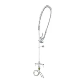 T&S Brass B-0113-B Single-Center Deck-Mounted Pre-Rinse Unit with 6" Wall Bracket and 44" Flexible Hose - 1.15 GPM