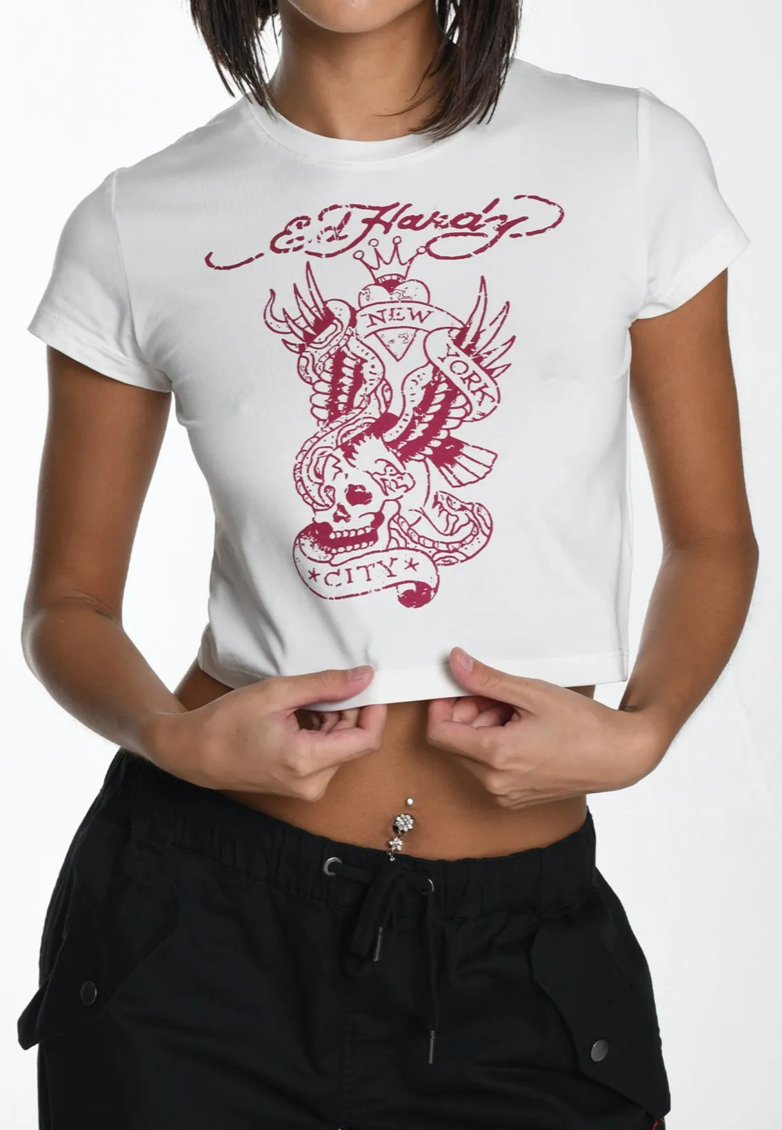 Womens Nyc Baby T-Shirt - White