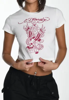 Womens Nyc Baby T-Shirt - White